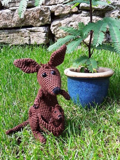 Känguru Mutti und Kind