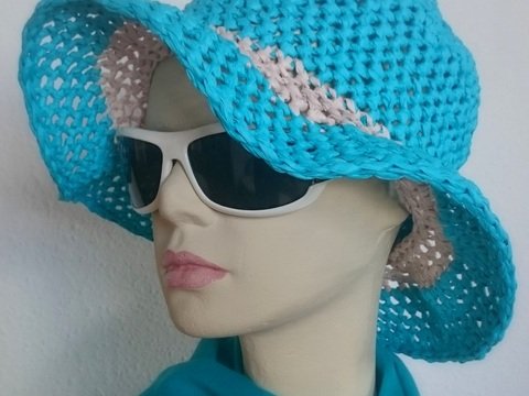 Häkelanleitung für einen Sommer-Sonnen-Hut in verschiedenen Größen