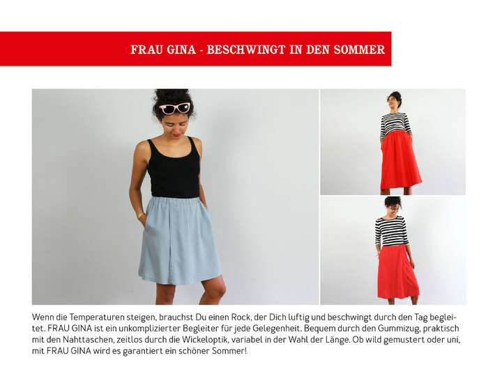 FrauGina Rock in Wickeloptik