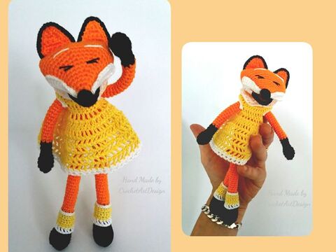 Anleitung Amigurumi „Schlaues Füchslein„  21 cm Groß