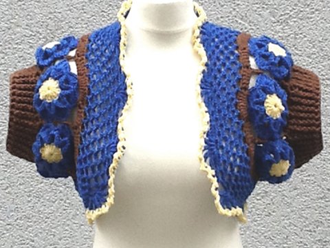 süßer Blumen-Bolero / nette Dirndlbluse