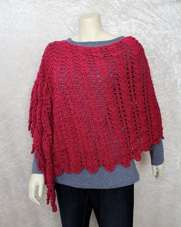 Crochet pattern poncho  "Laer"