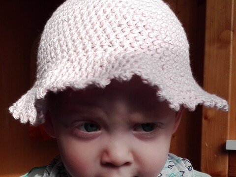 Retro - Sonnenhut für Babys und Kleinkinder Kopfumfang 48-50cm