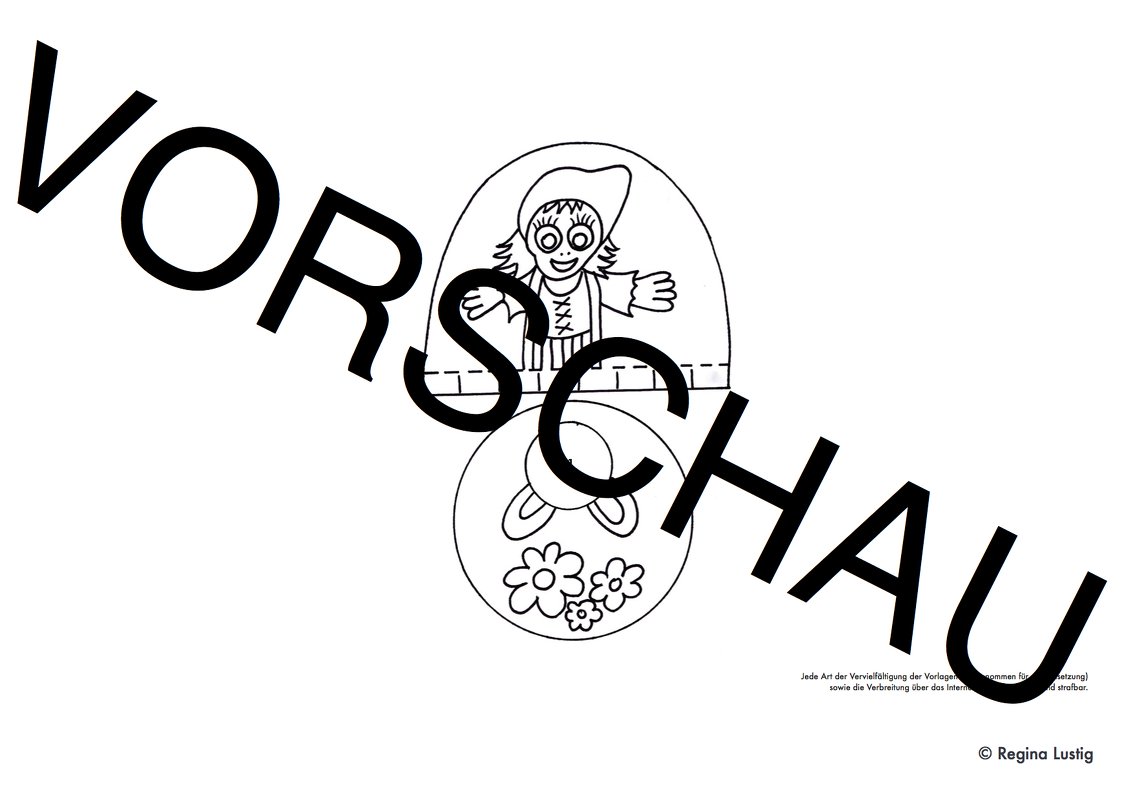 Rotkäppchen-Wurfspiel, Ausmalbogen und Anleitung, basteln für Kinder - Bild 2