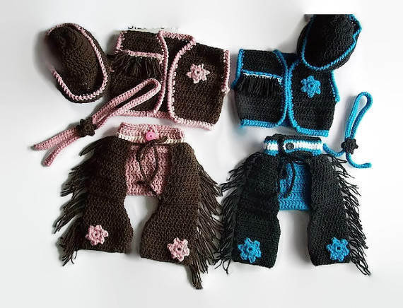 Cowboy Chaps and Cowgirl Crochet Pattern - Image 2