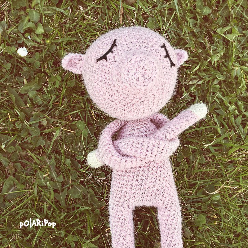 The Nonos Timmy Tough Amigurumi Schwein Ferkel Puppe 