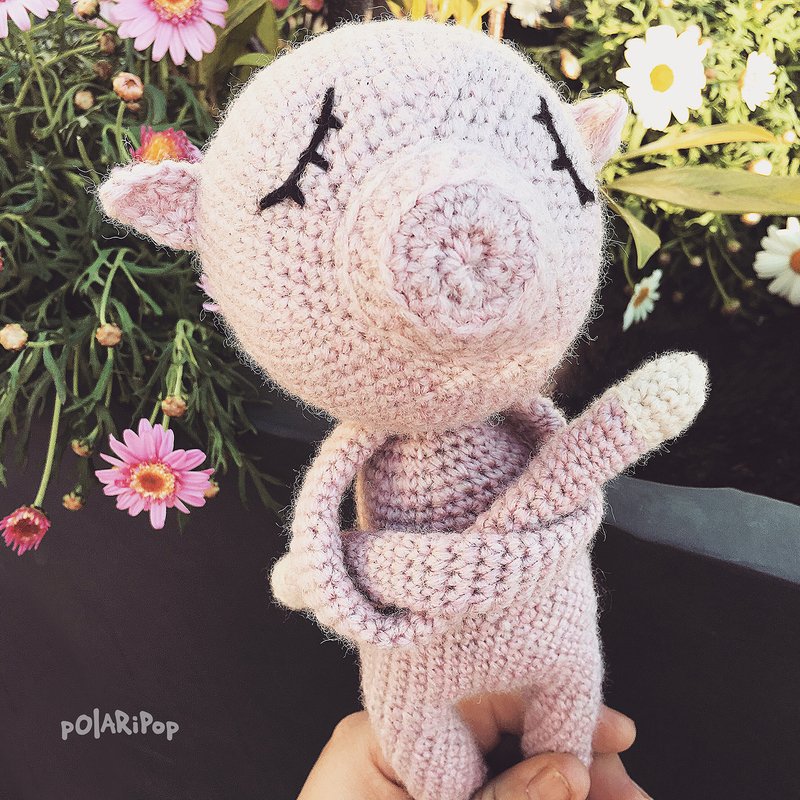 The Nonos Timmy Tough Amigurumi Schwein Ferkel Puppe 