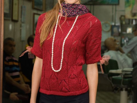 Strickanleitung Ajour-Pulli Adriana