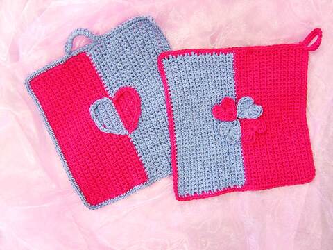 Häkelanleitungen HERZIGE TOPFLAPPEN - auch für Anfänger inkl. Häkel-Basics