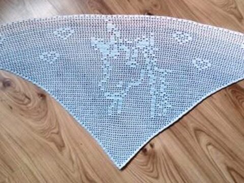 Motivtuch: Einhorn (Häkelanleitung)