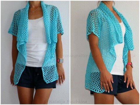 Netz Jacke für Sommer und Urlaub - Häkelanleitung