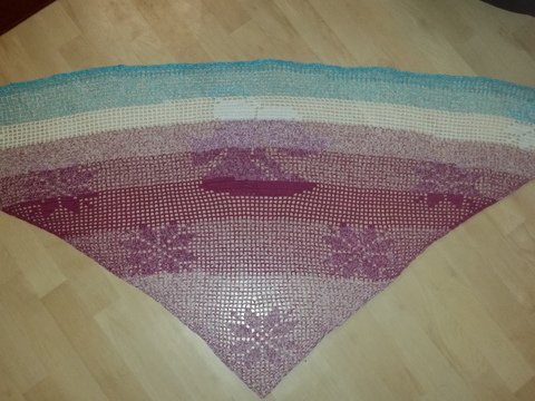 Motivtuch Christmas Angel, Dreieckstuch, Häkelanleitung