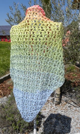 Tuch "Blütenzauber" mit 1 Bobbel Woolly Hugs-COTTON häkeln