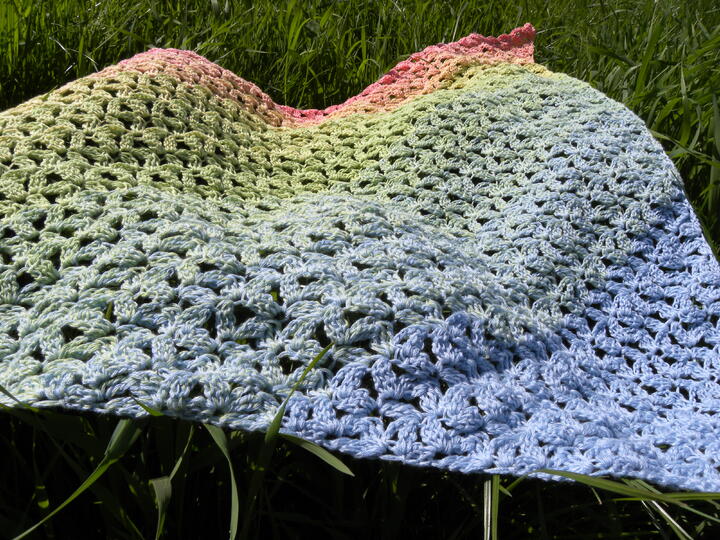 Tuch "Blütenzauber" mit 1 Bobbel Woolly Hugs-COTTON häkeln