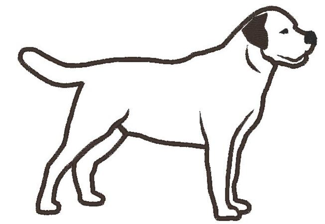 Labrador Herz-Aufkleber (20x20 Cm, Schwarz) | Konturschnitt, ORACAL-Folie, Wasserfest & UV-beständig, Made In Germany