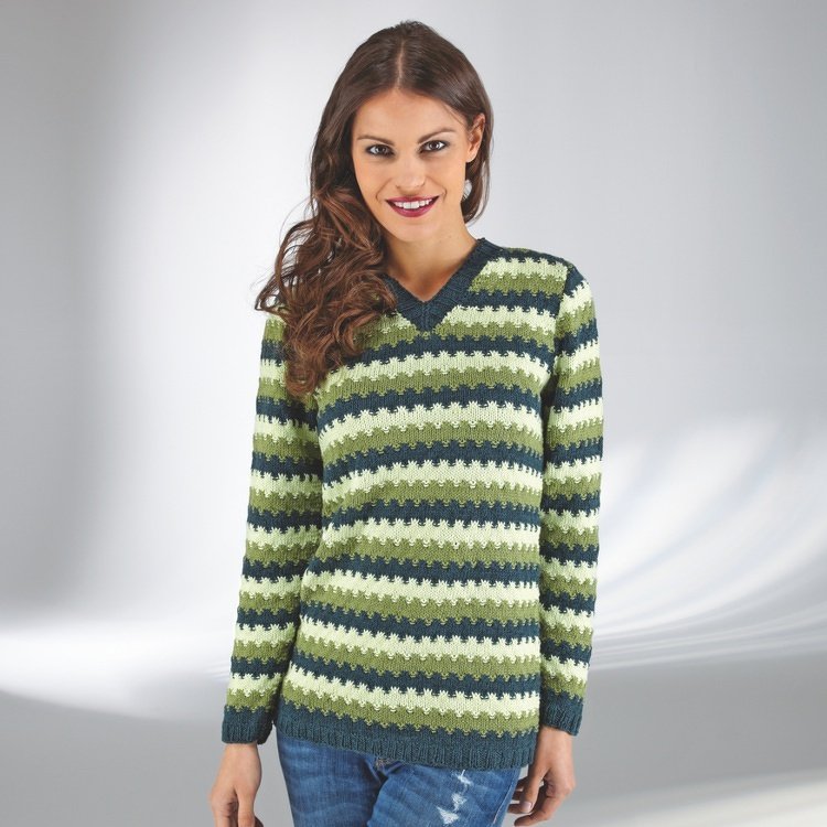 Strickanleitung Damenpullover "Seidenglanz" 754106 - Bild 2