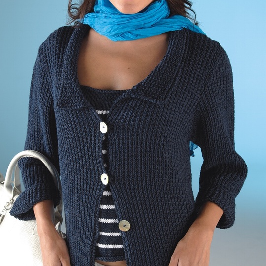 Strickanleitung Damenjacke "Seidenglanz" 751255