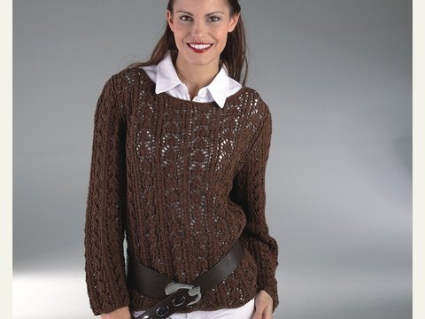 Strickanleitung Damenpullover "Seidenglanz" 753025