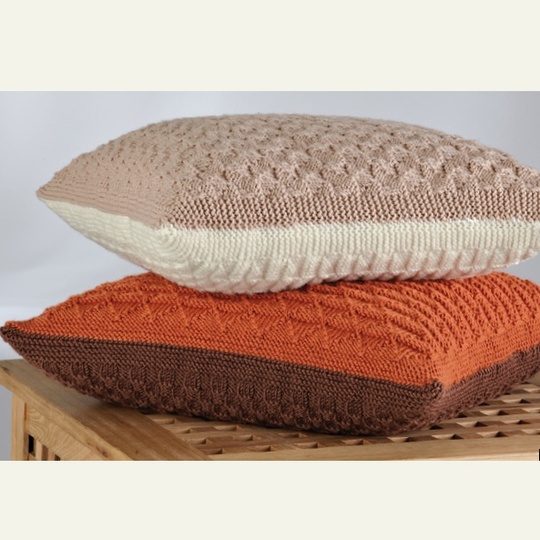 Strickanleitung Patchworkdecke / Kissenbezüge  "Sidney" 754115