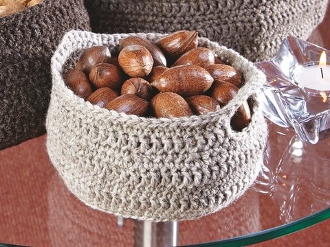 Häkelanleitung Gehäkelter Korb "Trachtenwolle" 754030