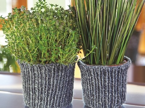 Strickanleitung Manschette für Blumentöpfe "Arbeitsstrumpf" 754059