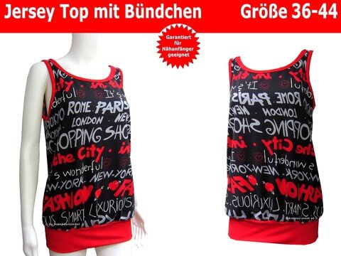 Jersey-Top für Damen - Schnittmuster & Nähanleitung