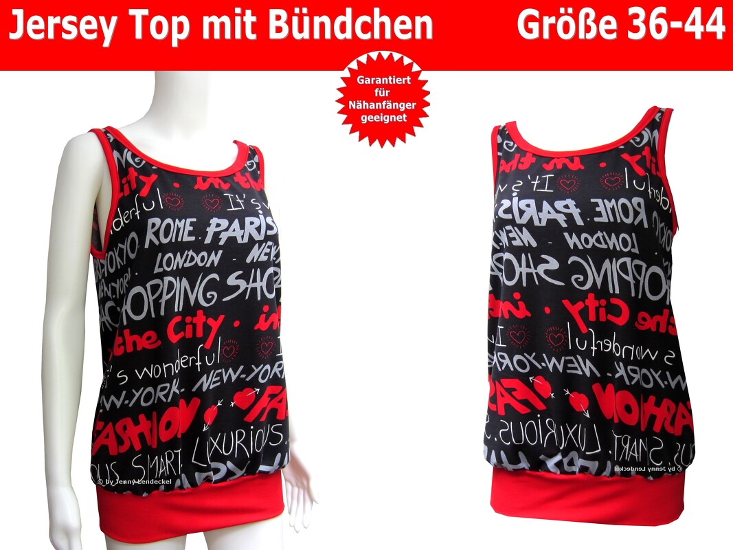 Jersey-Top für Damen - Schnittmuster &amp; Nähanleitung