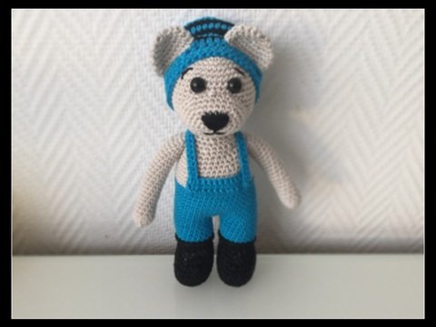 Häkelanleitung Teddy Latzi mit Latzhose und Beanie