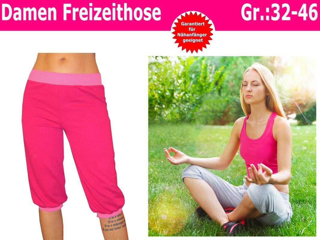 Kurze Damen Freizeithose - Schnittmuster &amp; Nähanleitung