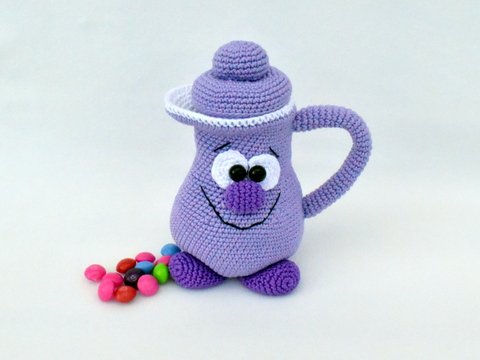 Häkelanleitung, süßes Kännchen, Geschenkidee!