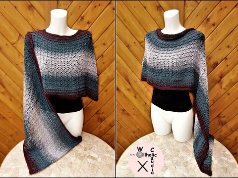 Häkelanleitung Tuch/Stola Phönix