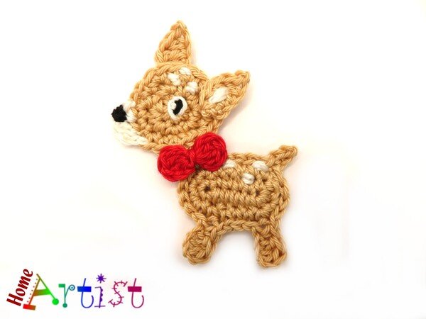 Deer (small) crochet Applique Pattern