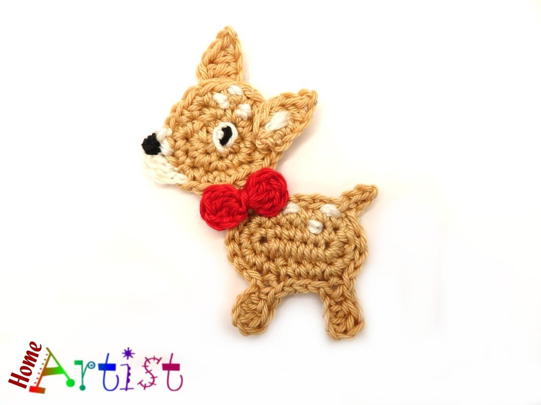 Deer (small) crochet Applique Pattern - Image 2