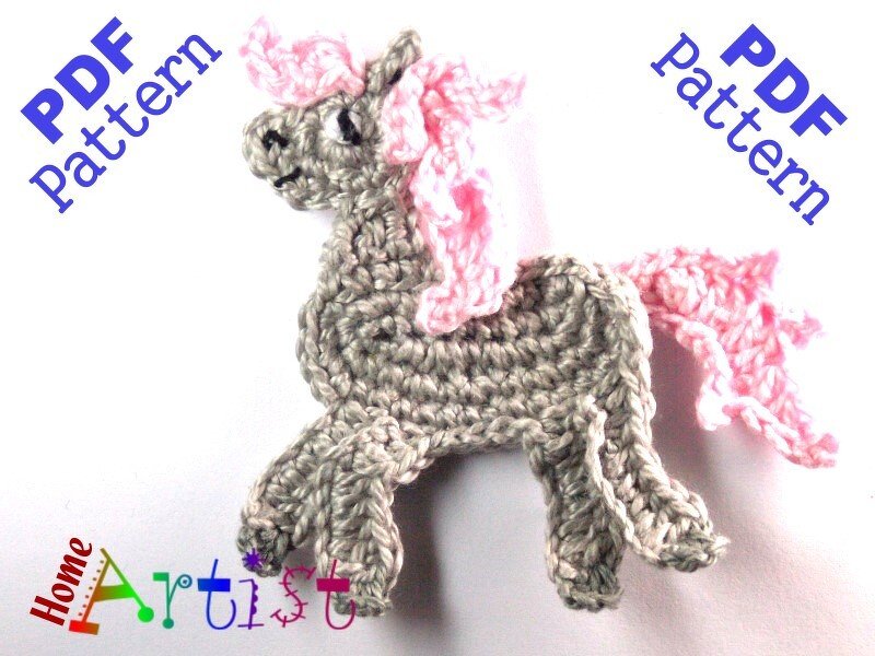 Horse crochet Applique Pattern - Image 2