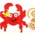 Crab + Shell crochet Applique Pattern