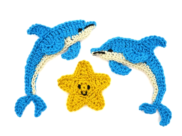 Dolphin + Sea star crochet Pattern