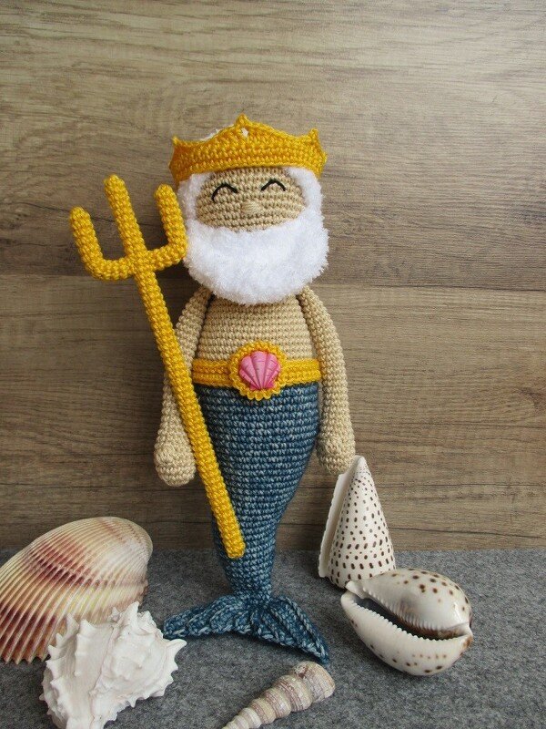 Neptun, der Meerjungmann - Häkelanleitung - Bild 5