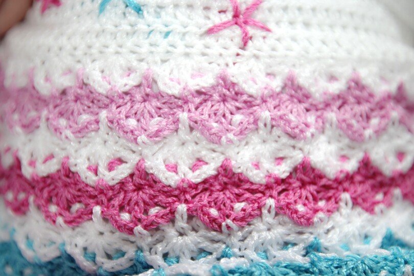 Easy Crochet Pattern – Baby Dress "Unicorn" with Shell Stitch Pattern