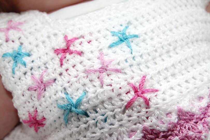 Easy Crochet Pattern – Baby Dress "Unicorn" with Shell Stitch Pattern