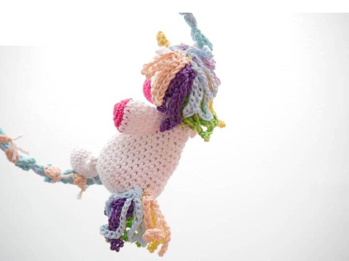 Einhorn Happy New Day Kranz zum Häkeln
