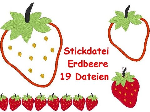 Stickdatei Erdbeere