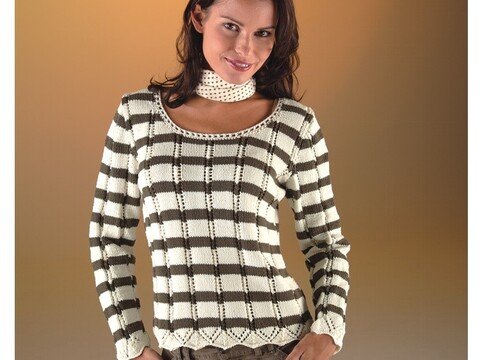 Strickanleitung Damenpullover "Piano" 751231