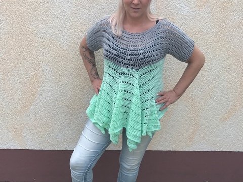 Häkelanleitung Sommershirt "Wirbelwind" - alle Größen