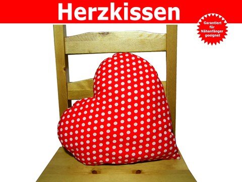 Herzkissen - Schnittmuster & Nähanleitung