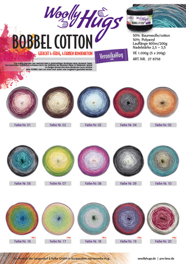 Tuch "Mengenlehre" mit 1 Bobbel Woolly Hugs-COTTON häkeln