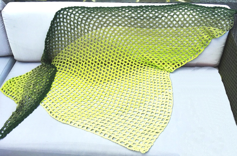 Tuch "Mengenlehre" mit 1 Bobbel Woolly Hugs-COTTON häkeln