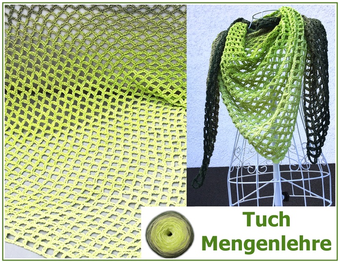 Tuch "Mengenlehre" mit 1 Bobbel Woolly Hugs-COTTON häkeln