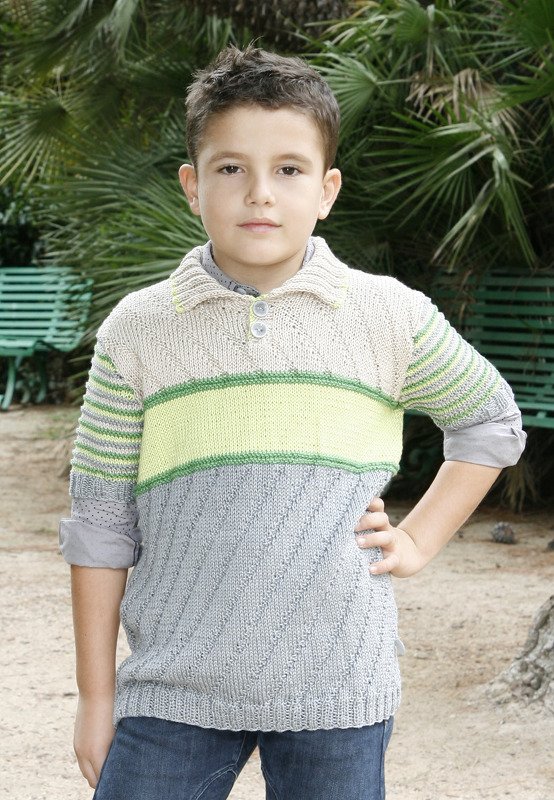 Strickanleitung Pullover Taddeo im Mix aus Streetwear und College - Bild 3