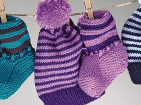 Strickanleitung Babymütze, Schühchen & Fäustlinge "Sidney" 752013