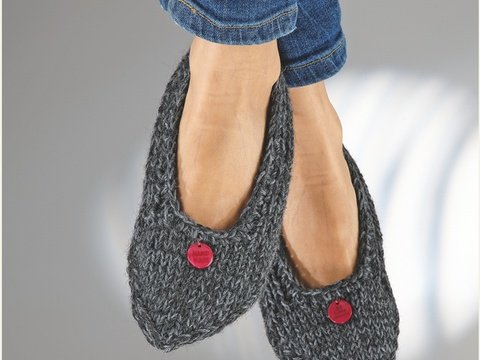 Strickanleitung Home-Ballerinas "Record" 754180